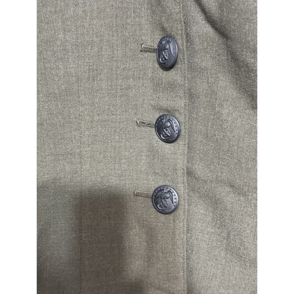 US Marine Core Womans Military Jacket Size Small Wool Blend Olive Green - Picture 2 of 4